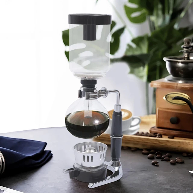 Alt view image 2 of 7 - Japanese Style Siphon Coffee Maker 360Ml Glass Stainless Steel Black