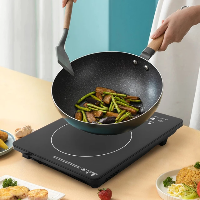 Alt view image 2 of 7 - Portable Kitchen Induction Cooktop 2200W Electric Hot Stove Burner Countertop