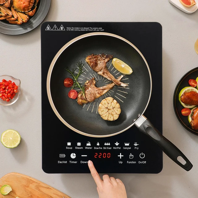 Main image of Portable Kitchen Induction Cooktop 2200W Electric Hot Stove Burner Countertop