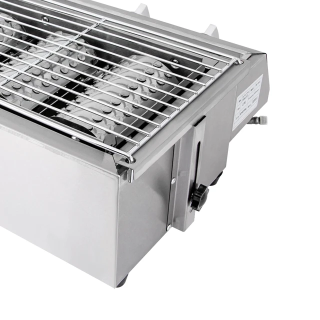 Alt view image 5 of 7 - Profession Portable Stainless Steel Smokeless BBQ Grill Ceramic 4 Burners US