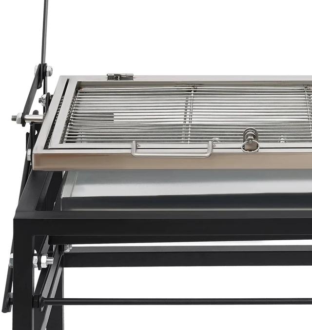 Alt view image 6 of 7 - Portable Charcoal Flip Grill with 360 Rotating Basket for Outdoor BBQ