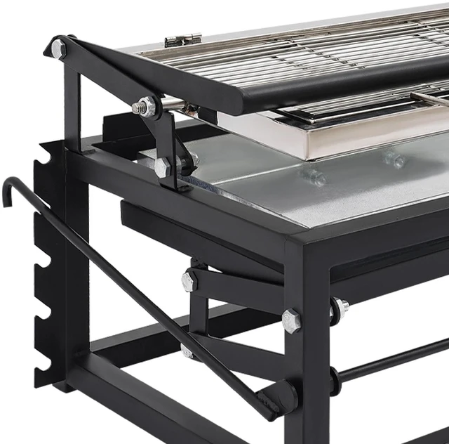Alt view image 4 of 7 - Portable Charcoal Flip Grill with 360 Rotating Basket for Outdoor BBQ