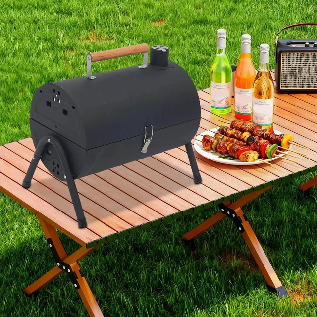 Main image of Portable Charcoal Grill with Chimney, Dual Grates & Detachable Charcoal Trays