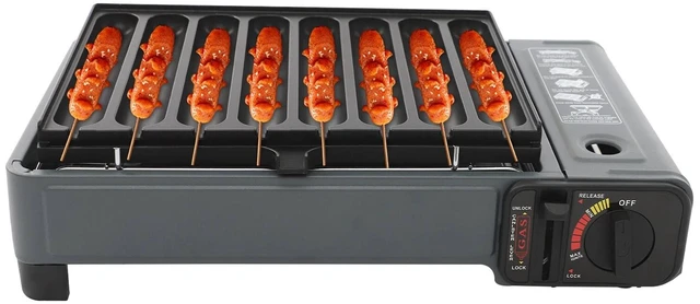 Alt view image 2 of 7 - Portable Camping Gas Stove Butane Stove with Anti-Slip Feet Gas Grill Stove