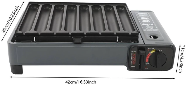 Alt view image 5 of 7 - Portable Camping Gas Stove Butane Stove with Anti-Slip Feet Gas Grill Stove
