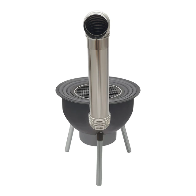 Alt view image 6 of 7 - Portable Wood Burning BBQ Stove w/ Grill Rack For Outdoor Cooking