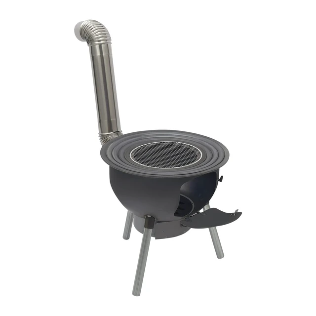 Alt view image 5 of 7 - Portable Wood Burning BBQ Stove w/ Grill Rack For Outdoor Cooking