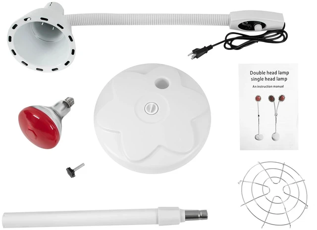 Alt view image 7 of 7 - Infrared Light Therapy, 275W Near Infrared Heat Lamp Pain Red Standing Lamp