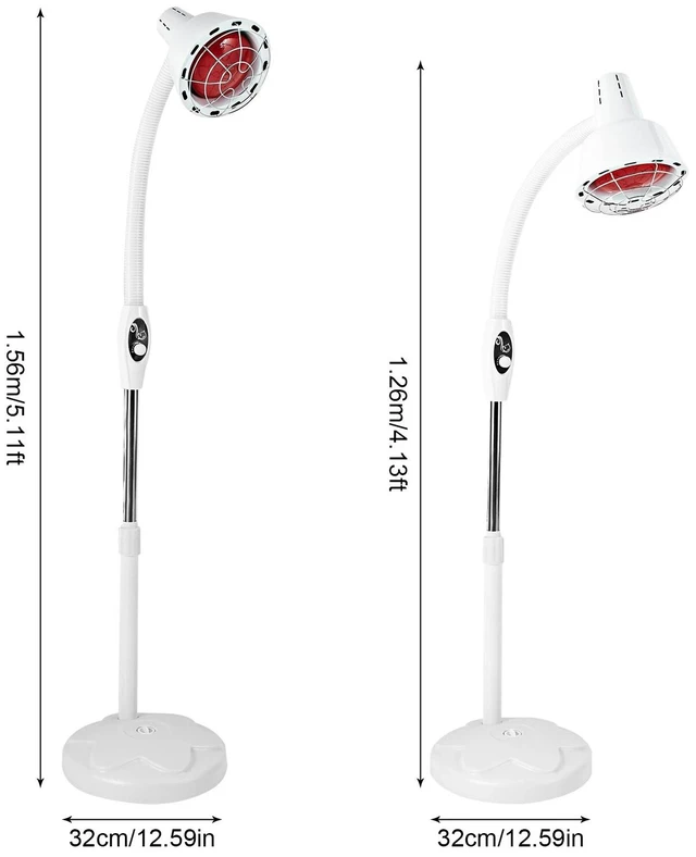 Alt view image 6 of 7 - Infrared Light Therapy, 275W Near Infrared Heat Lamp Pain Red Standing Lamp