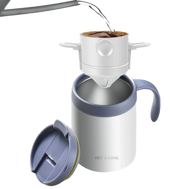 Alt view image 6 of 7 - Pour Over Coffee Set Portable Stainless Steel Drip Filter Kit For Camping Travel