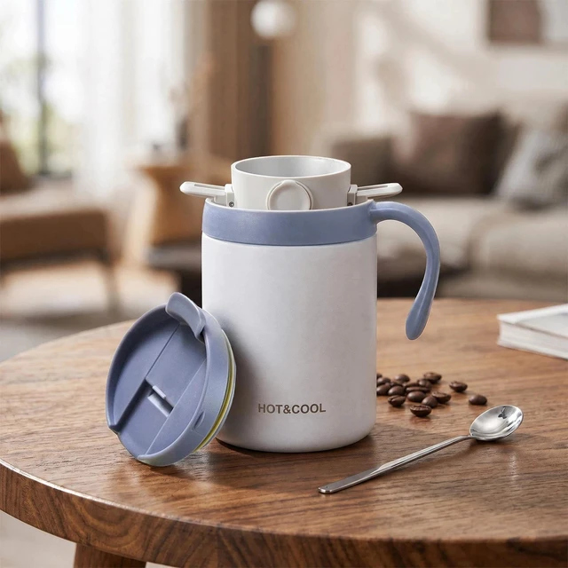 Main image of Pour Over Coffee Set Portable Stainless Steel Drip Filter Kit For Camping Travel