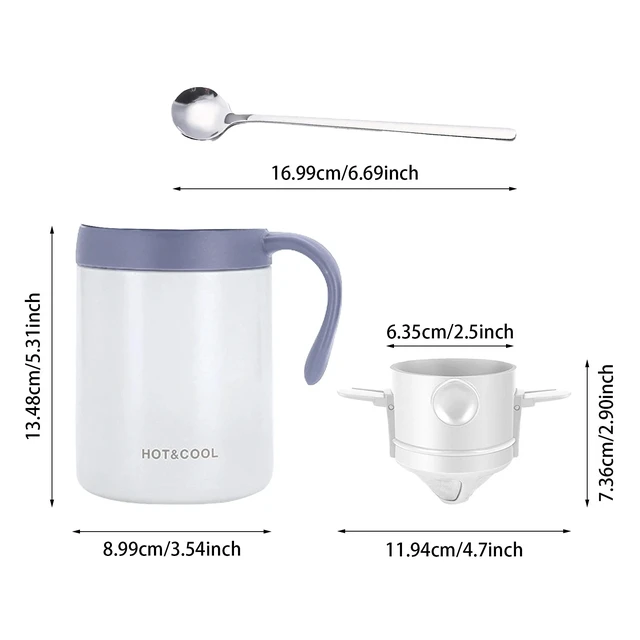 Alt view image 7 of 7 - Pour Over Coffee Set Portable Stainless Steel Drip Filter Kit For Camping Travel