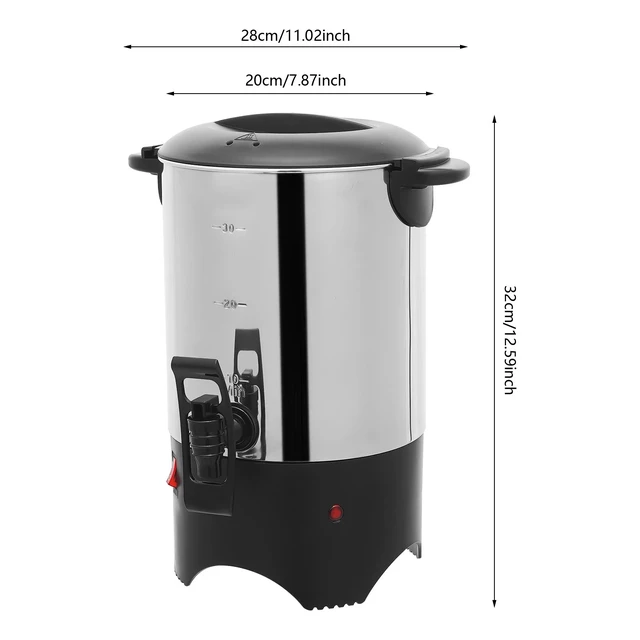 Alt view image 2 of 7 - Commercial Stainless Steel Large Coffee Urn Machine Maker Big Office Hot Water