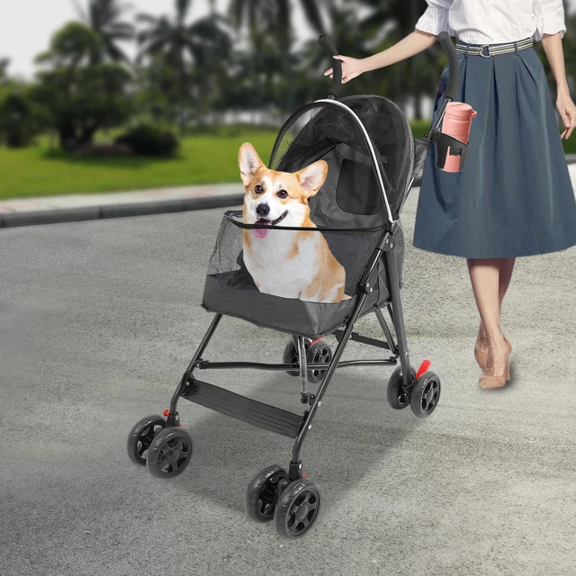 Alt view image 2 of 7 - Foldable Lightweight Durable Pet Stroller For Small To Medium Pets Dogs And Cats