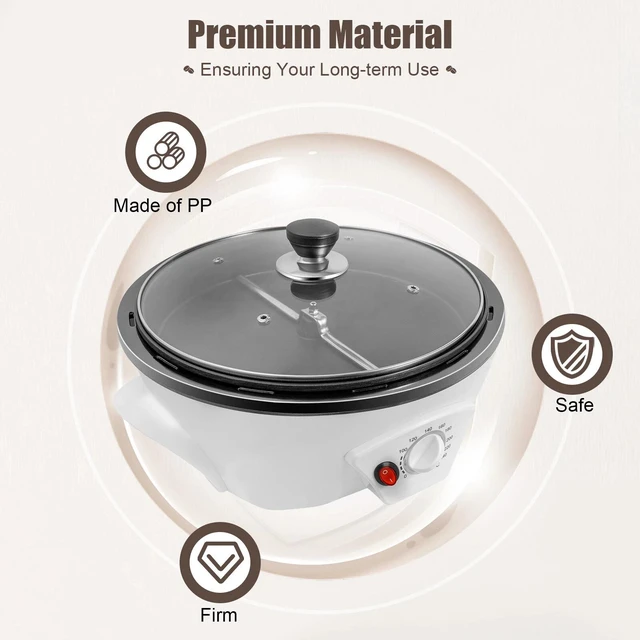 Alt view image 5 of 7 - Electric Coffee Roaster Household Coffee Bean Roasting Baking Machine Home 500G