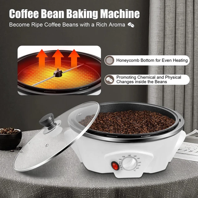 Alt view image 3 of 7 - Electric Coffee Roaster Household Coffee Bean Roasting Baking Machine Home 500G