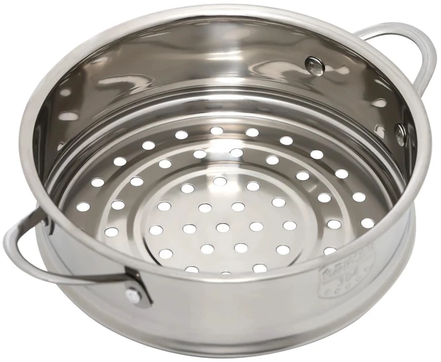 Alt view image 2 of 6 - Stainless Steel Steamer Meat Vegetable Cooking Steam Pot Kitchen Pot Steamer Pot
