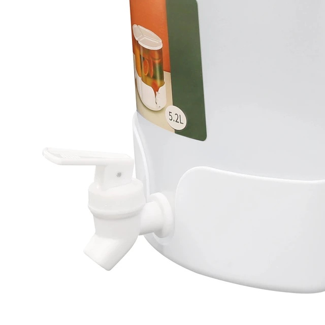 Alt view image 3 of 7 - 360° Rotation Juice/Drink Dispenser 5.2L 3-in-1 Beverage Dispenser W/ 3* Faucets