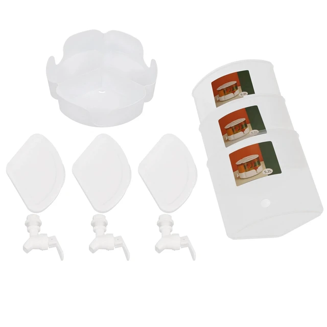 Alt view image 7 of 7 - 360° Rotation Juice/Drink Dispenser 5.2L 3-in-1 Beverage Dispenser W/ 3* Faucets