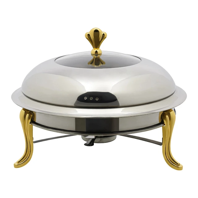Alt view image 3 of 7 - Dining Stove Buffet Set Chafing Dish Food Warmer Alcohol-fueled Stainless Steel