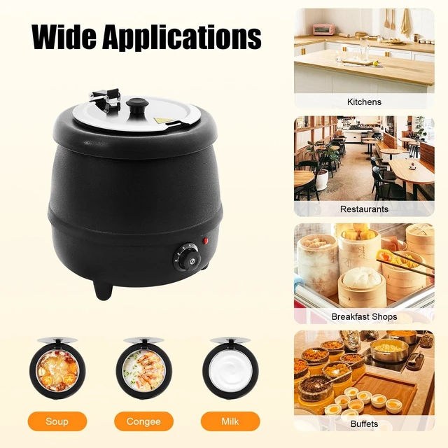 Main image of Commercial Electric Soup Kettle Warmer Countertop Food Warmer Pot Restaurant New