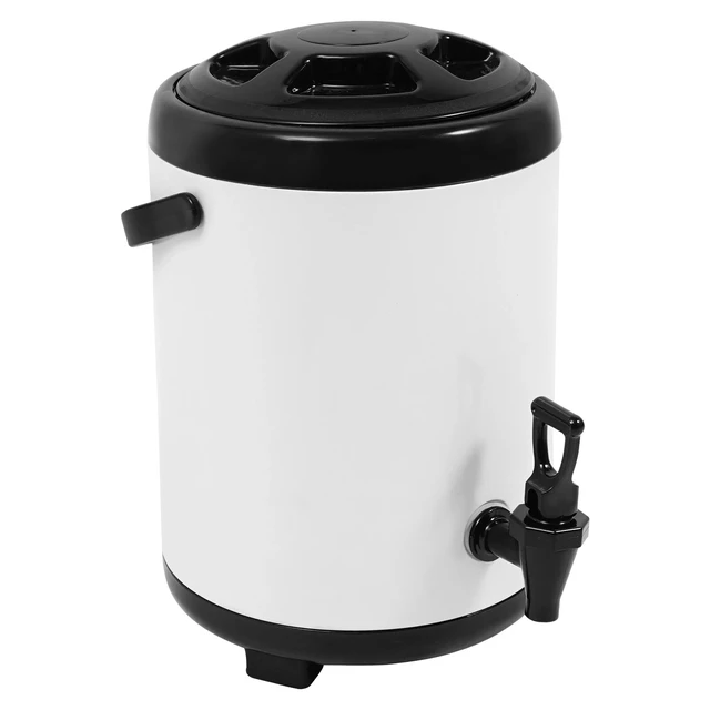 Alt view image 3 of 7 - Commercial Coffee Urn Stainless Steel Hot&Cold Dispenser Warmer Fast Brew White