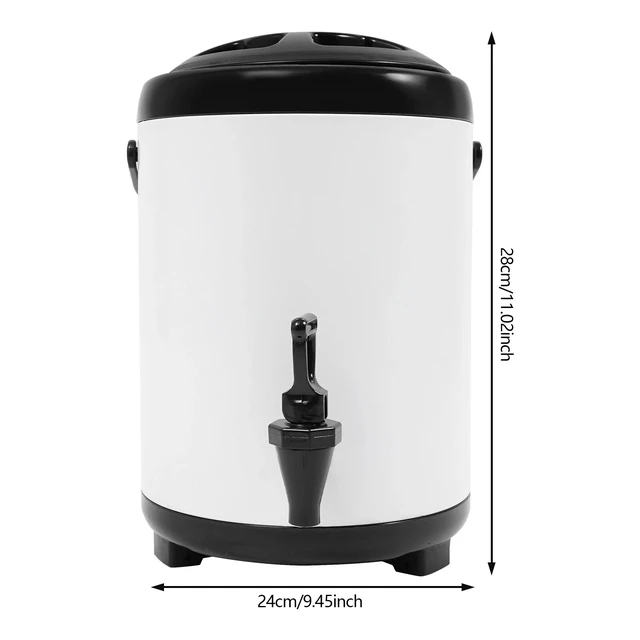 Alt view image 4 of 7 - Commercial Coffee Urn Stainless Steel Hot&Cold Dispenser Warmer Fast Brew White
