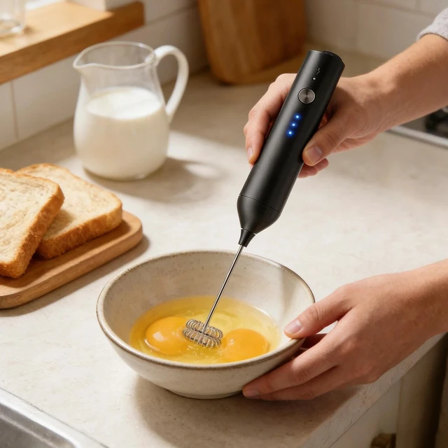 Alt view image 5 of 7 - Electric Milk Frother, Handheld Milk Frother, Portable Milk Frother For Home