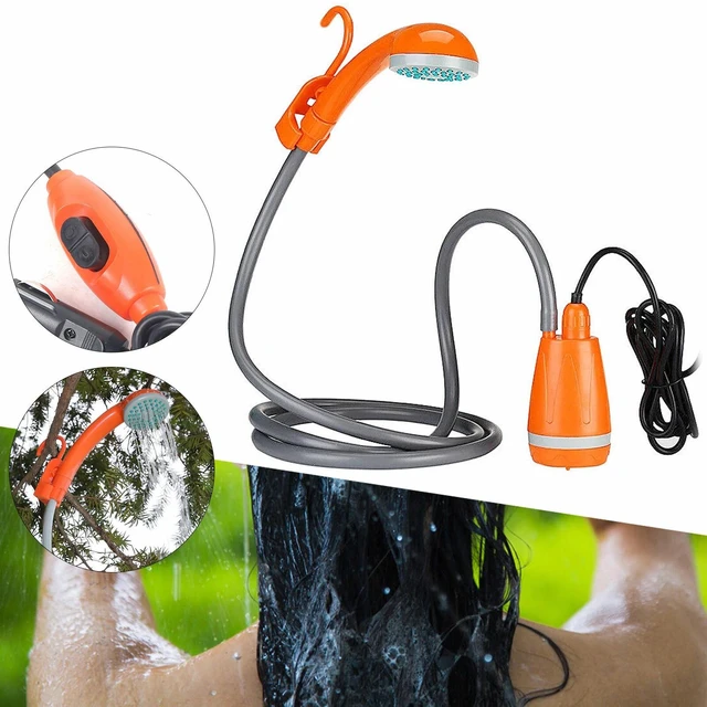 Alt view image 3 of 7 - Portable Camping Shower 12V 62W Outdoor Camp Shower Water Pump for Hiking Travel