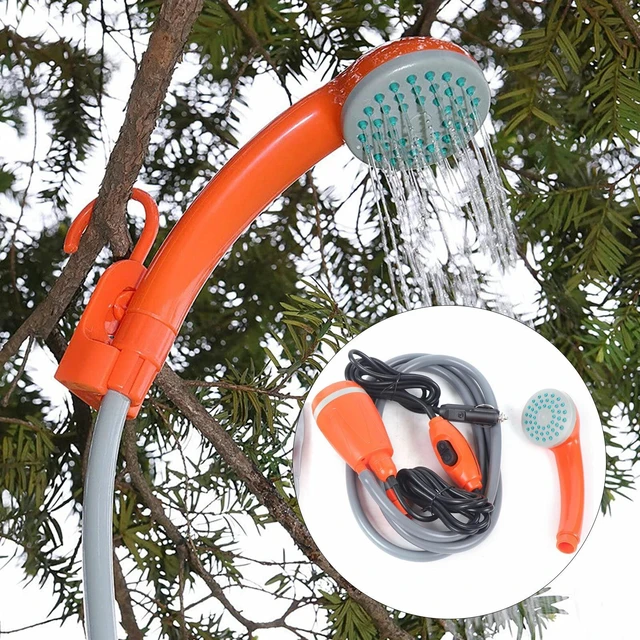 Alt view image 5 of 7 - Portable Camping Shower 12V 62W Outdoor Camp Shower Water Pump for Hiking Travel