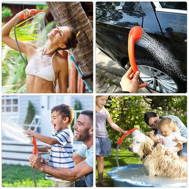 Alt view image 7 of 7 - Portable Camping Shower 12V 62W Outdoor Camp Shower Water Pump for Hiking Travel