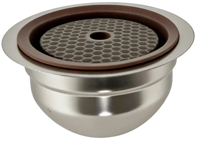 Alt view image 6 of 7 - Reusable Stainless Steel Coffee Capsule Shell Silver With Silicone Lid