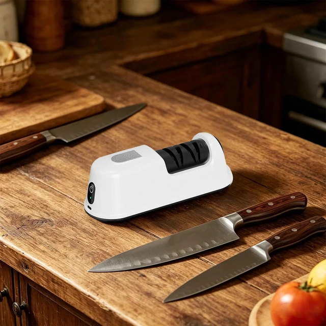 Alt view image 3 of 7 - Portable Household Electric Knife Sharpener Kitchen Knife Sharpening Machine