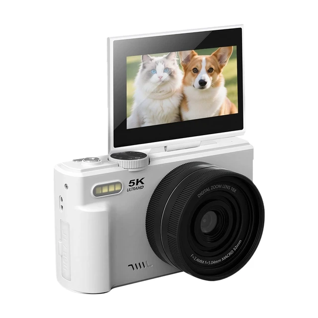 Alt view image 4 of 7 - 5k Digital Camera Flip Screen Vlogging Camera For Travel Student Photography