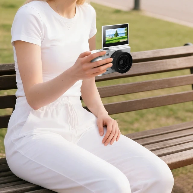 Alt view image 7 of 7 - 5k Digital Camera Flip Screen Vlogging Camera For Travel Student Photography