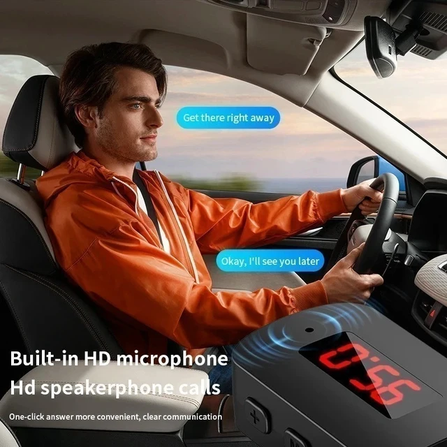 Alt view image 5 of 6 - Bluetooth 5.4 Car Transmitter Receiver Handsfree Call USB Mini Wireless Audio US