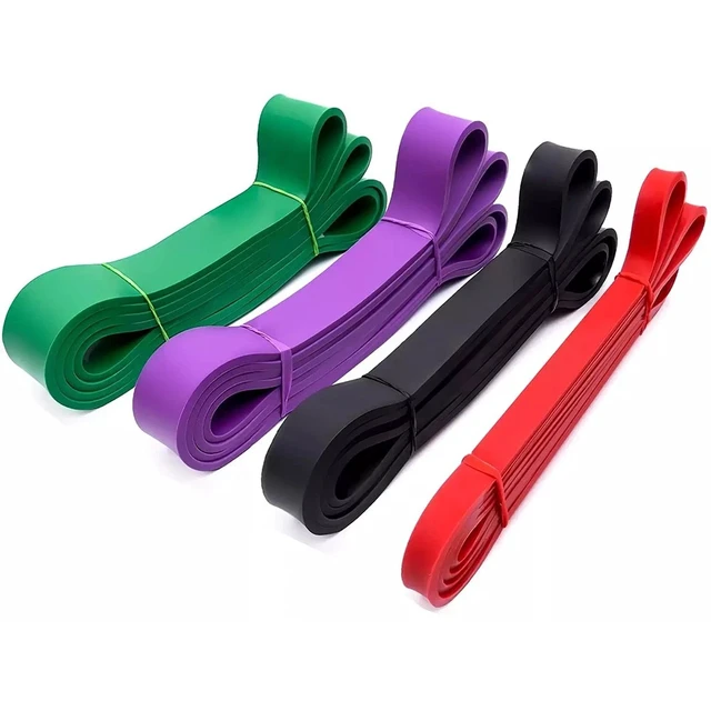 Alt view image 4 of 6 - Heavy Duty Resistance Bands Set of 4 for Gym Exercise Pull up Fitness Workout