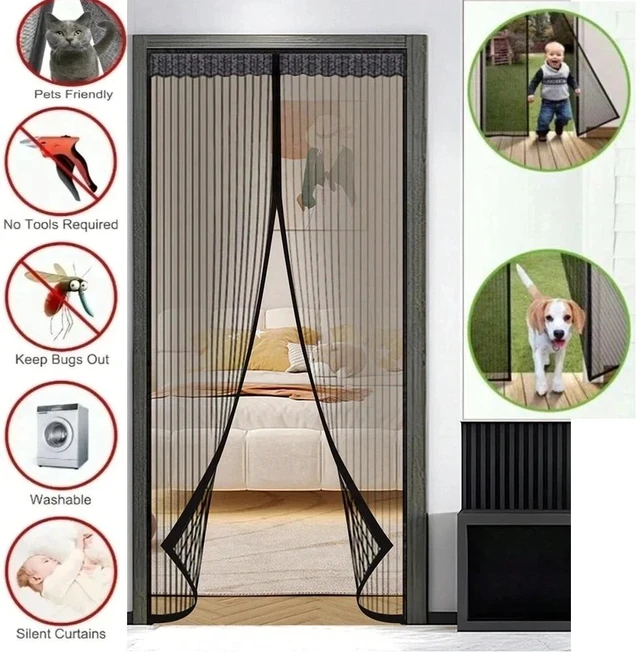Main image of Magnetic Screen Door Mosquito Net Door Net Anti Fly Insect Mosquito Mesh Curtain