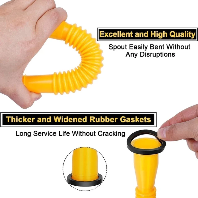 Alt view image 3 of 7 - 3PACK For Old Gas Can Fill Fuel Diesel Water Jug Replacement Spout with Vent Kit