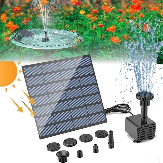 Main image of Solar Water Panel Power Fountain Pump Kit Pool Garden Pond Watering Submersible