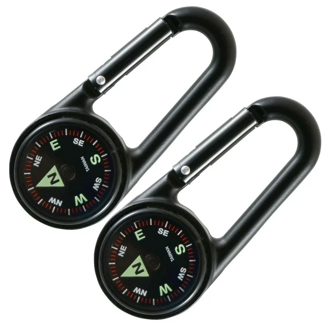 Main image of 2PCS Liquid Filled Compass w/CarabinerOutdoor Waterproof Survival Gadget