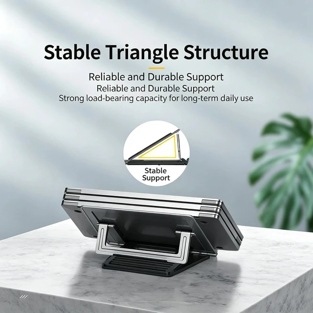 Alt view image 6 of 7 - Adjustable Foldable Laptop Stand Desk Riser Portable Notebook Tablet Holder