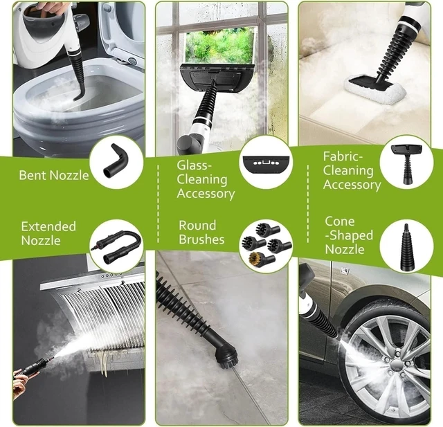 Alt view image 5 of 7 - Pressurized Handheld Multi-Surface Natural Steam Cleaner &12 pcs Cleaning Tools