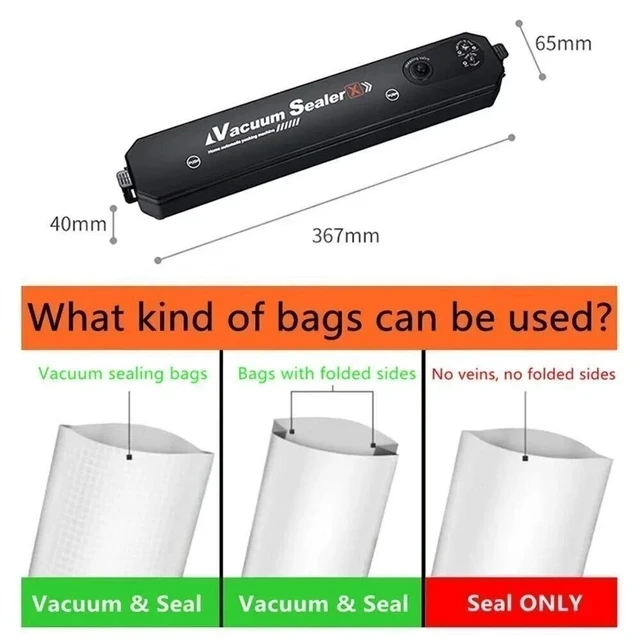 Alt view image 4 of 7 - Automatic Vacuum Sealer Machine Household Dry Wet Food Preservation Sealing Tool