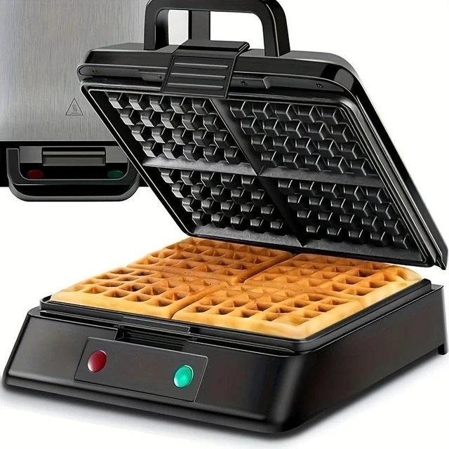 Main image of Non-Stick Square Belgian Waffle Maker Heavy Duty 4 Slice Baking Iron Maker