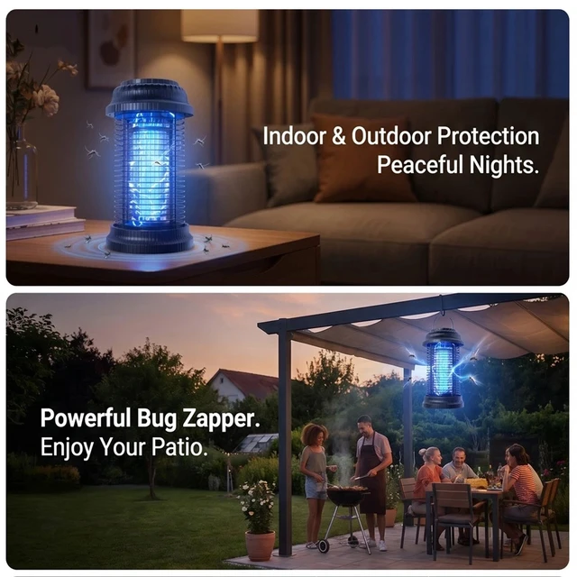 Alt view image 5 of 6 - 20W Bug Zapper Fly Trap Insect Killer Lamp Electric Mosquito Zapper Light New