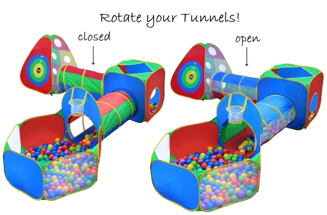 Alt view image 4 of 7 - Fun Gift Kids Ball Pit Play Tents, Tunnels, Dart &Target Walls