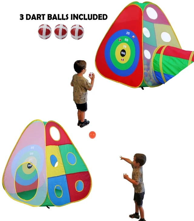 Alt view image 7 of 7 - Fun Gift Kids Ball Pit Play Tents, Tunnels, Dart &Target Walls