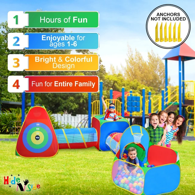 Alt view image 2 of 7 - Fun Gift Kids Ball Pit Play Tents, Tunnels, Dart &Target Walls