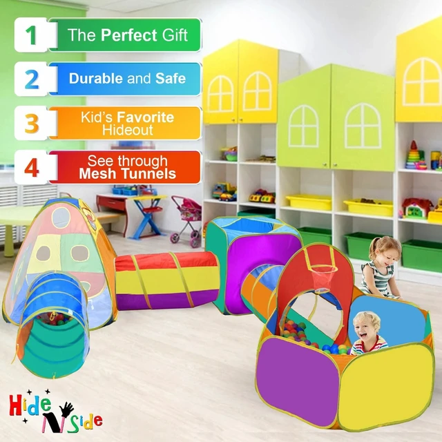 Alt view image 4 of 4 - Gift for Toddler Boys & Girls, Ball Pit Play Tent & Tunnels for Kids, Birthday